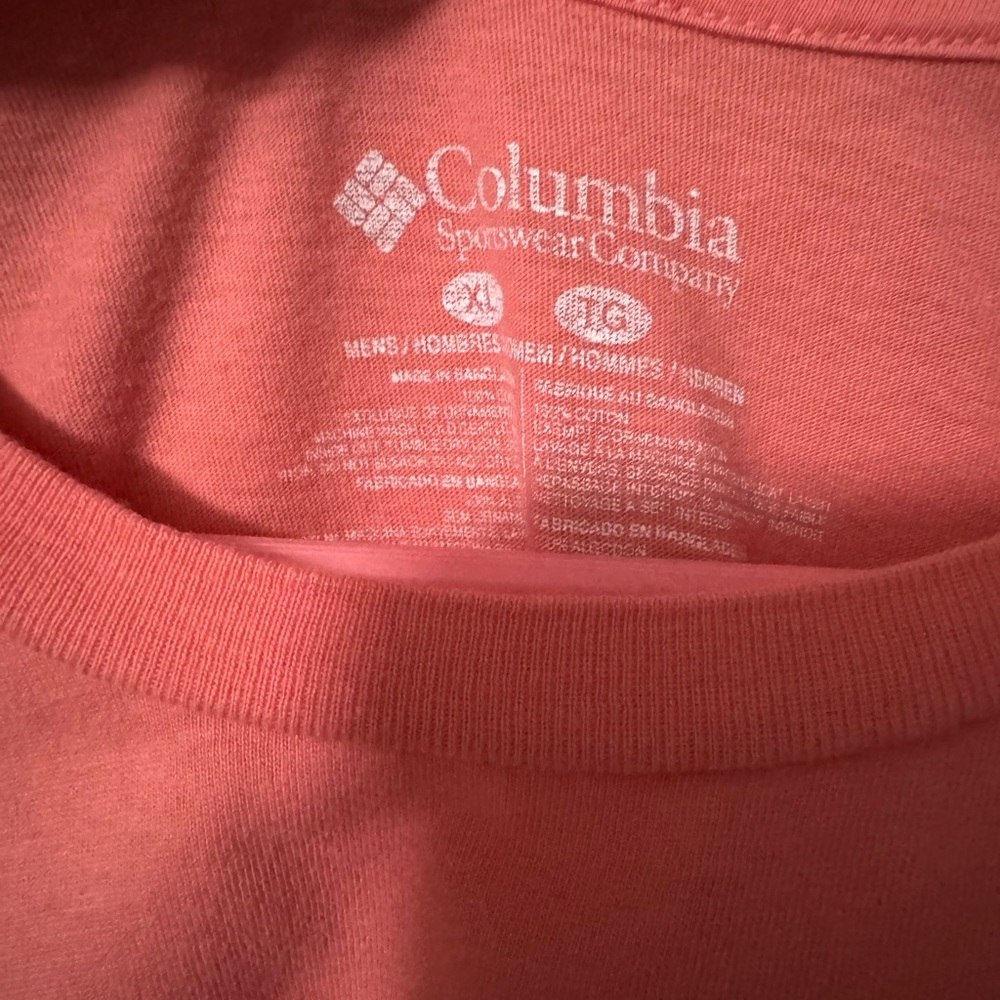 👏🏼Columbia PFG Men's Vibrant Coral Tee Size XL - Picture 2 of 3